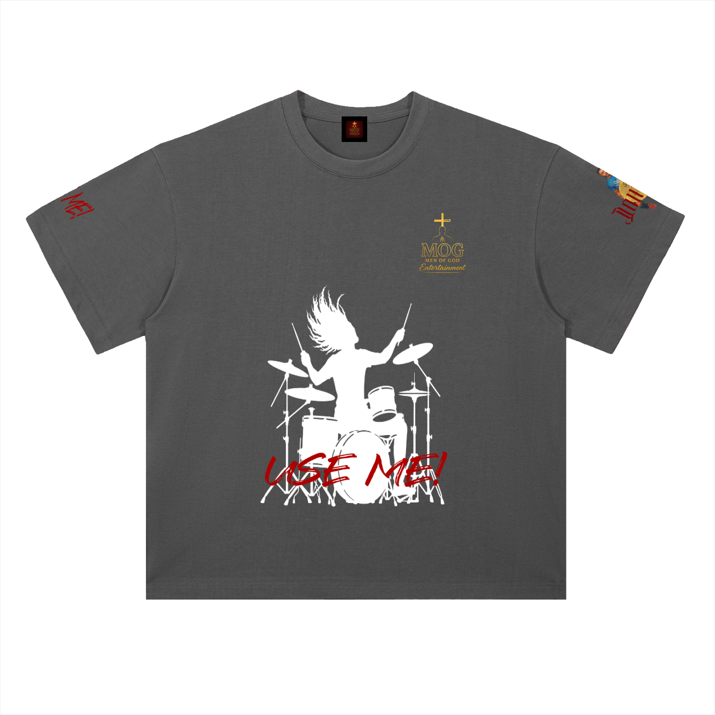 Use Me Drummer (White) - Cotton T-Shirt