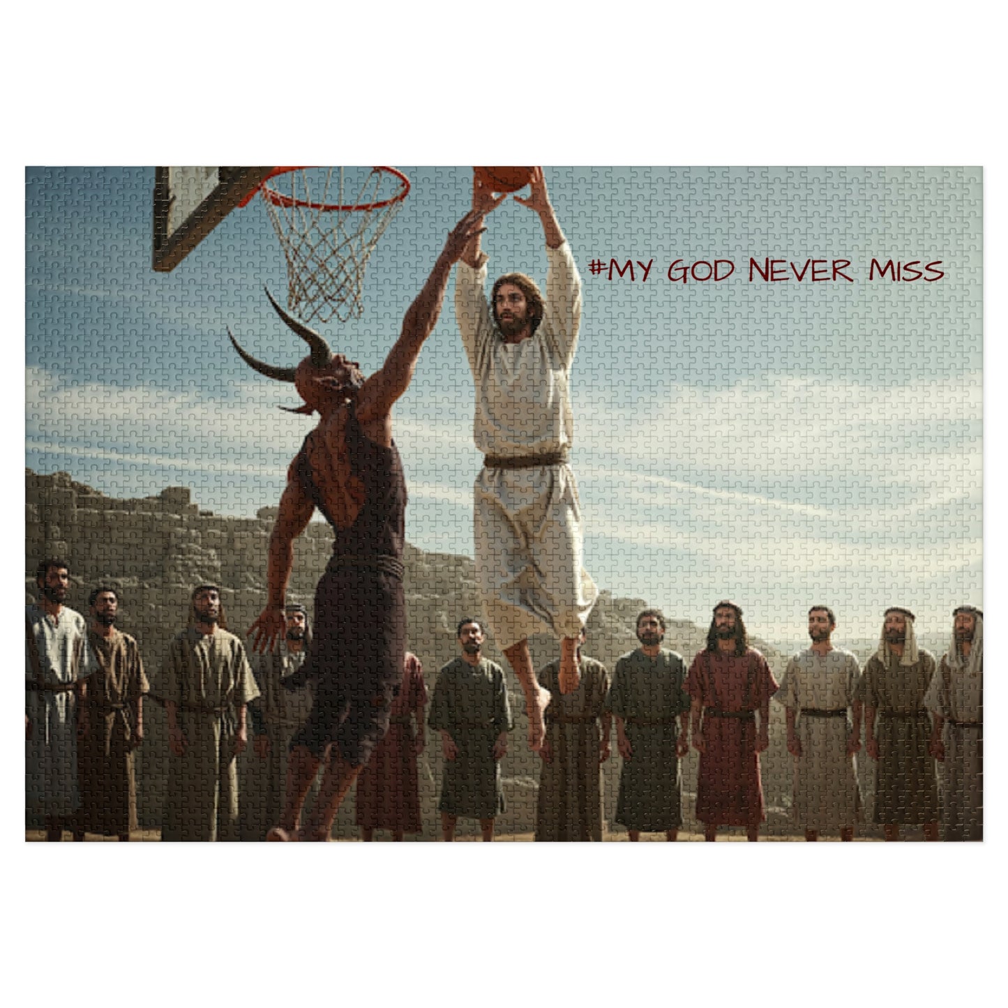 "#NeverMiss" Basketball Jigsaw Puzzle (Includes Tin) — Inspirational Puzzle
