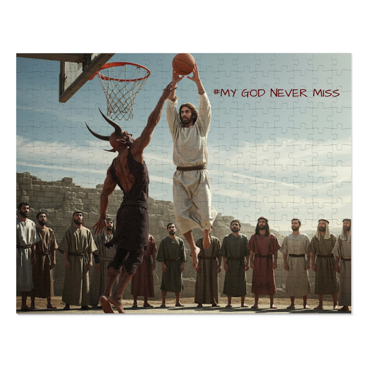 "#NeverMiss" Basketball Jigsaw Puzzle (Includes Tin) — Inspirational Puzzle