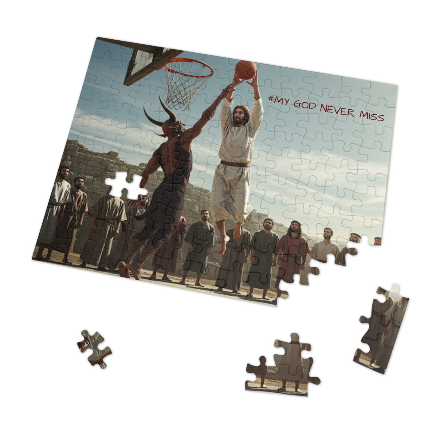 "#NeverMiss" Basketball Jigsaw Puzzle (Includes Tin) — Inspirational Puzzle