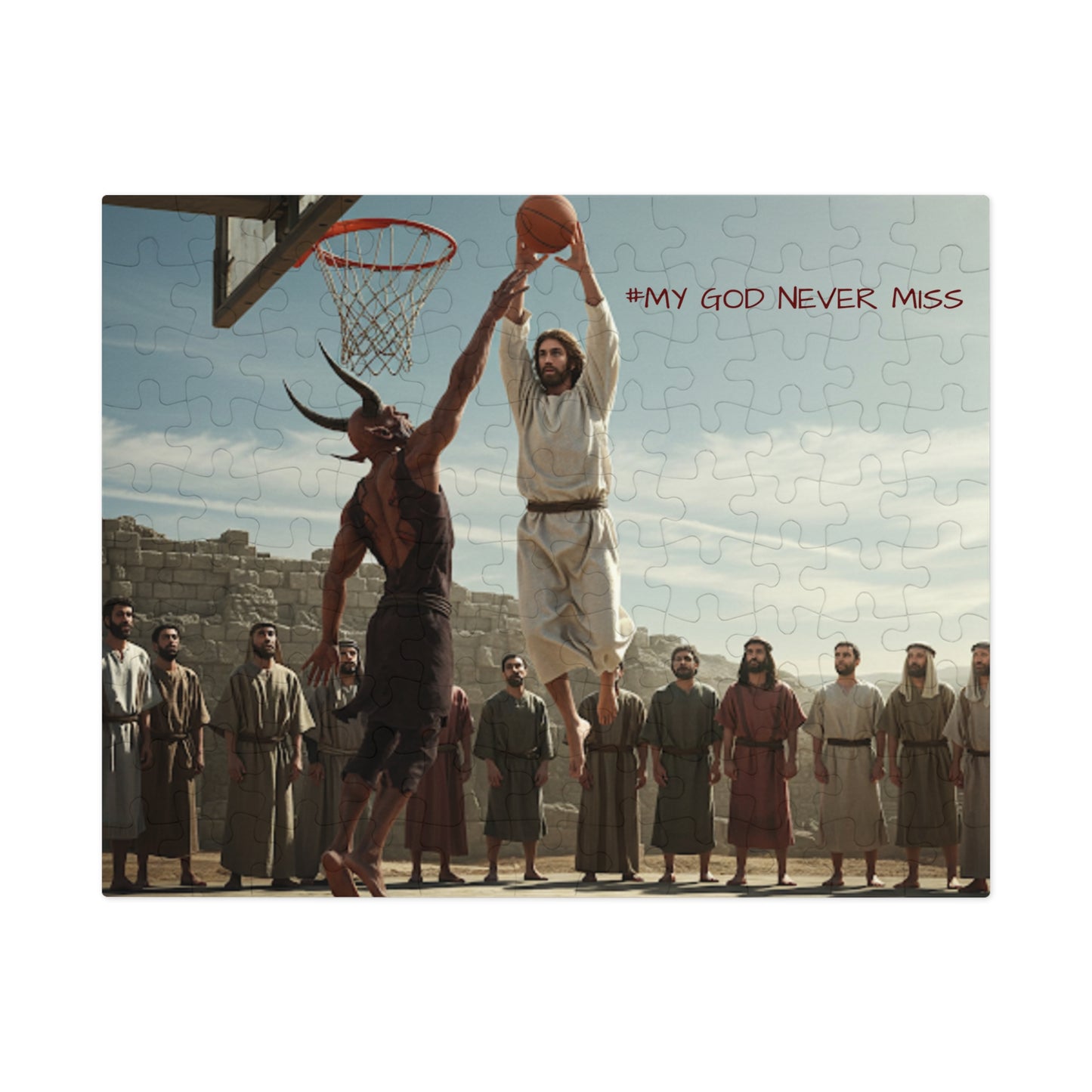"#NeverMiss" Basketball Jigsaw Puzzle (Includes Tin) — Inspirational Puzzle