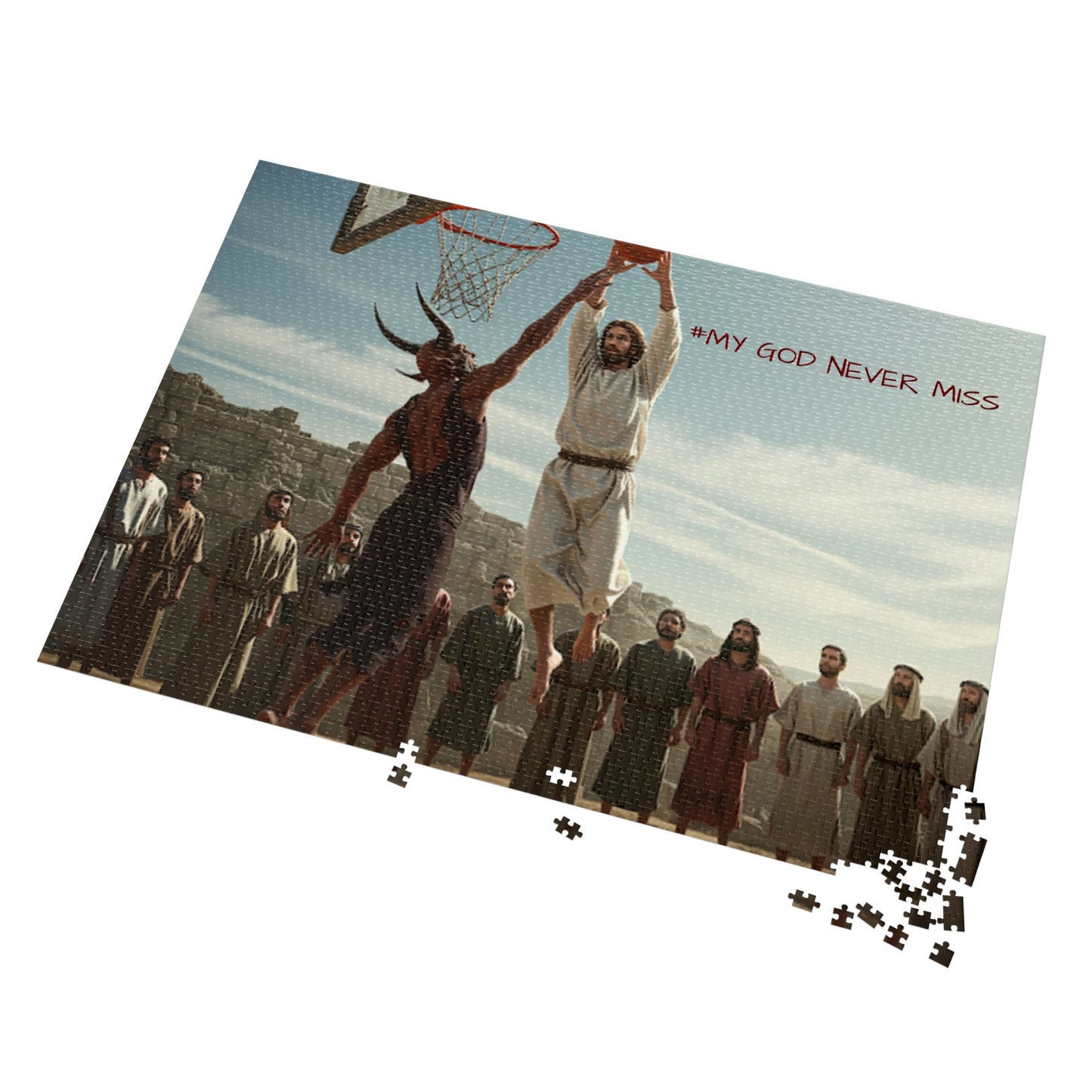 "#NeverMiss" Basketball Jigsaw Puzzle (Includes Tin) — Inspirational Puzzle