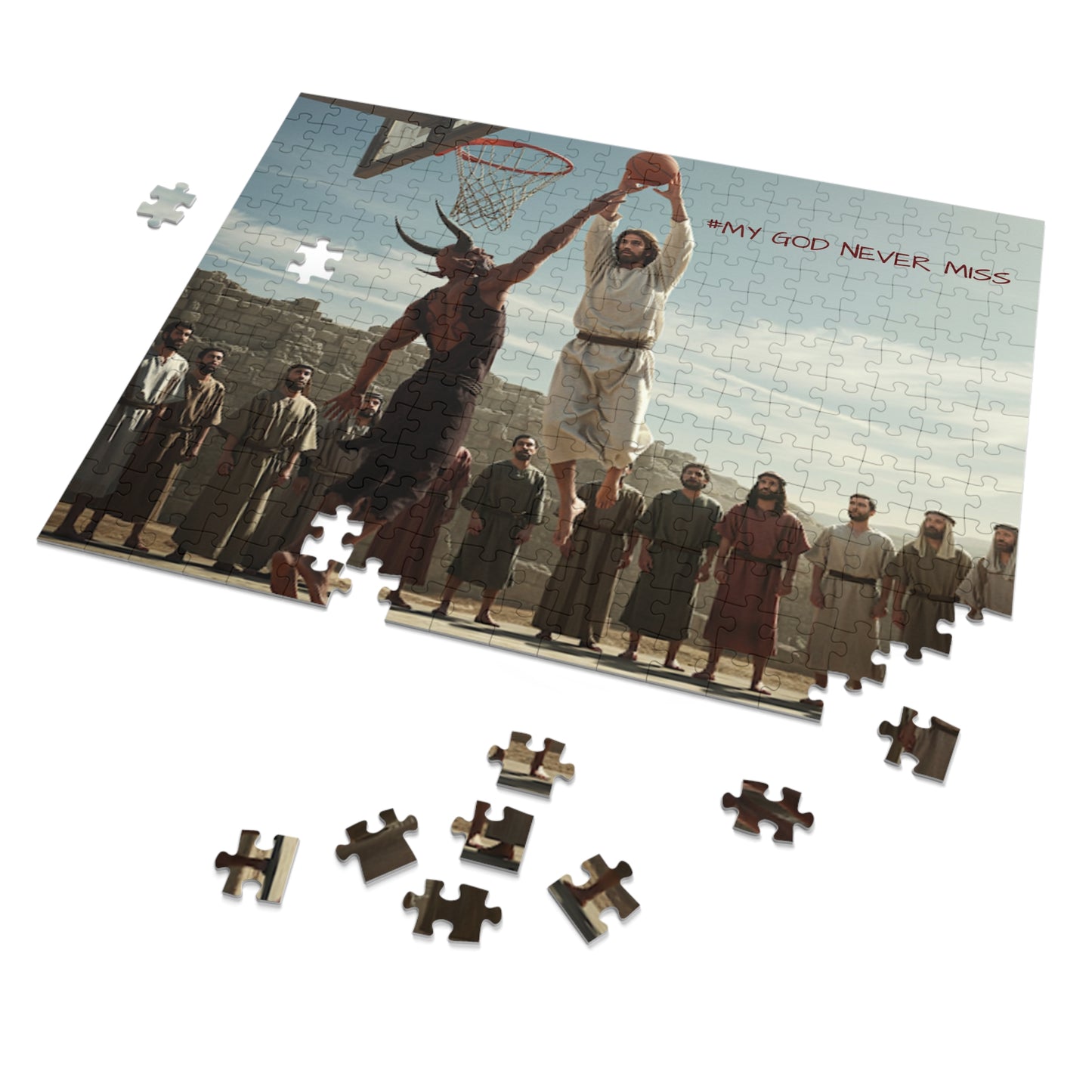 "#NeverMiss" Basketball Jigsaw Puzzle (Includes Tin) — Inspirational Puzzle