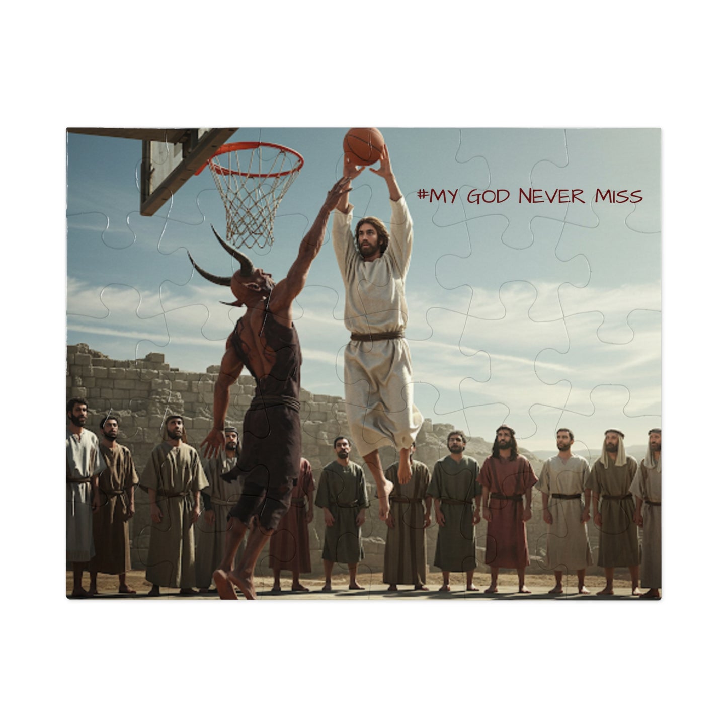 "#NeverMiss" Basketball Jigsaw Puzzle (Includes Tin) — Inspirational Puzzle