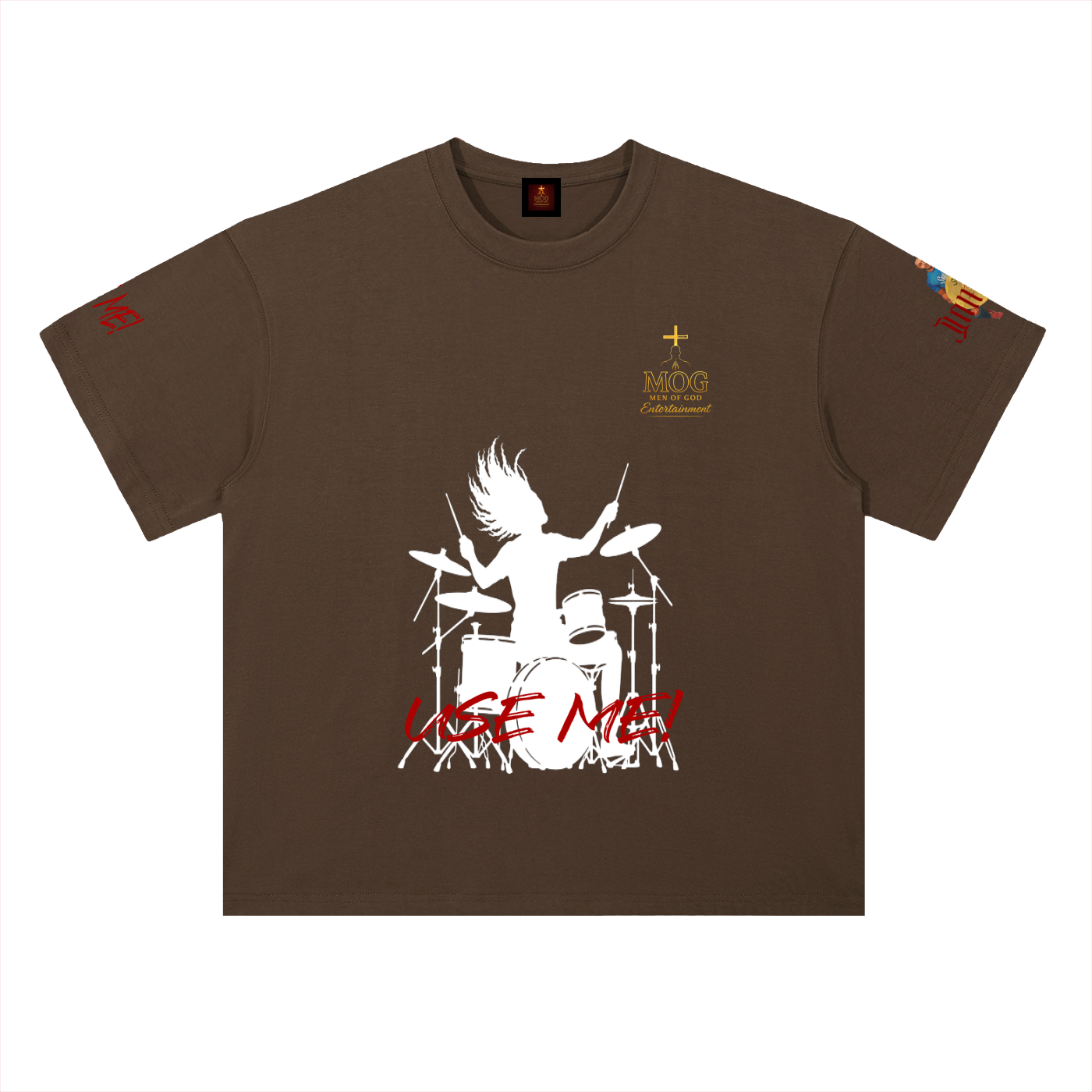 Use Me Drummer (White) - Cotton T-Shirt