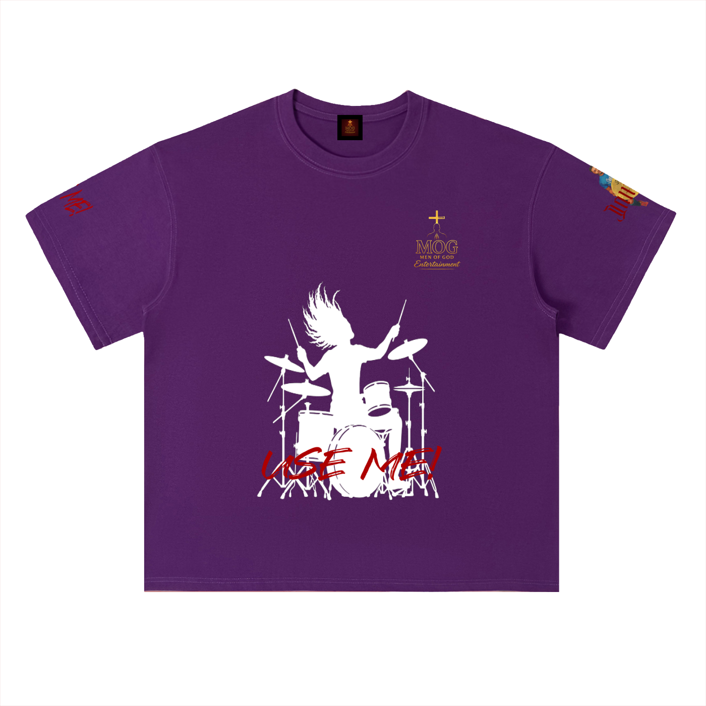 Use Me Drummer (White) - Cotton T-Shirt