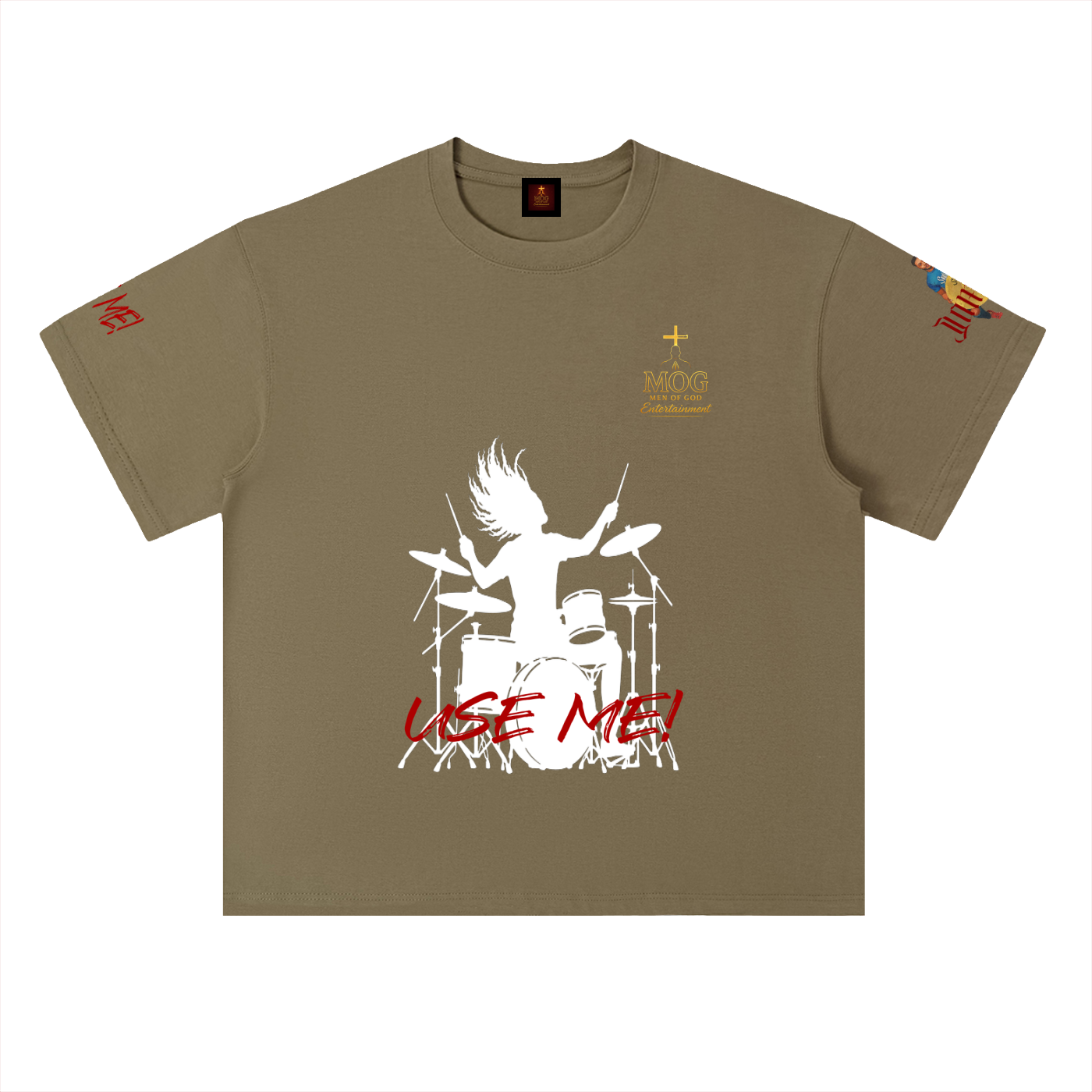 Use Me Drummer (White) - Cotton T-Shirt