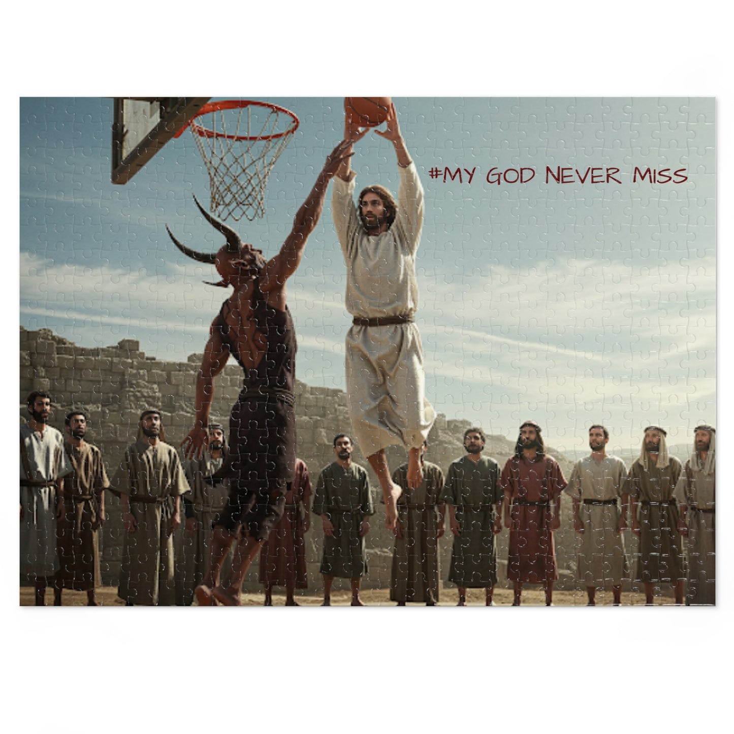 "#NeverMiss" Basketball Jigsaw Puzzle (Includes Tin) — Inspirational Puzzle