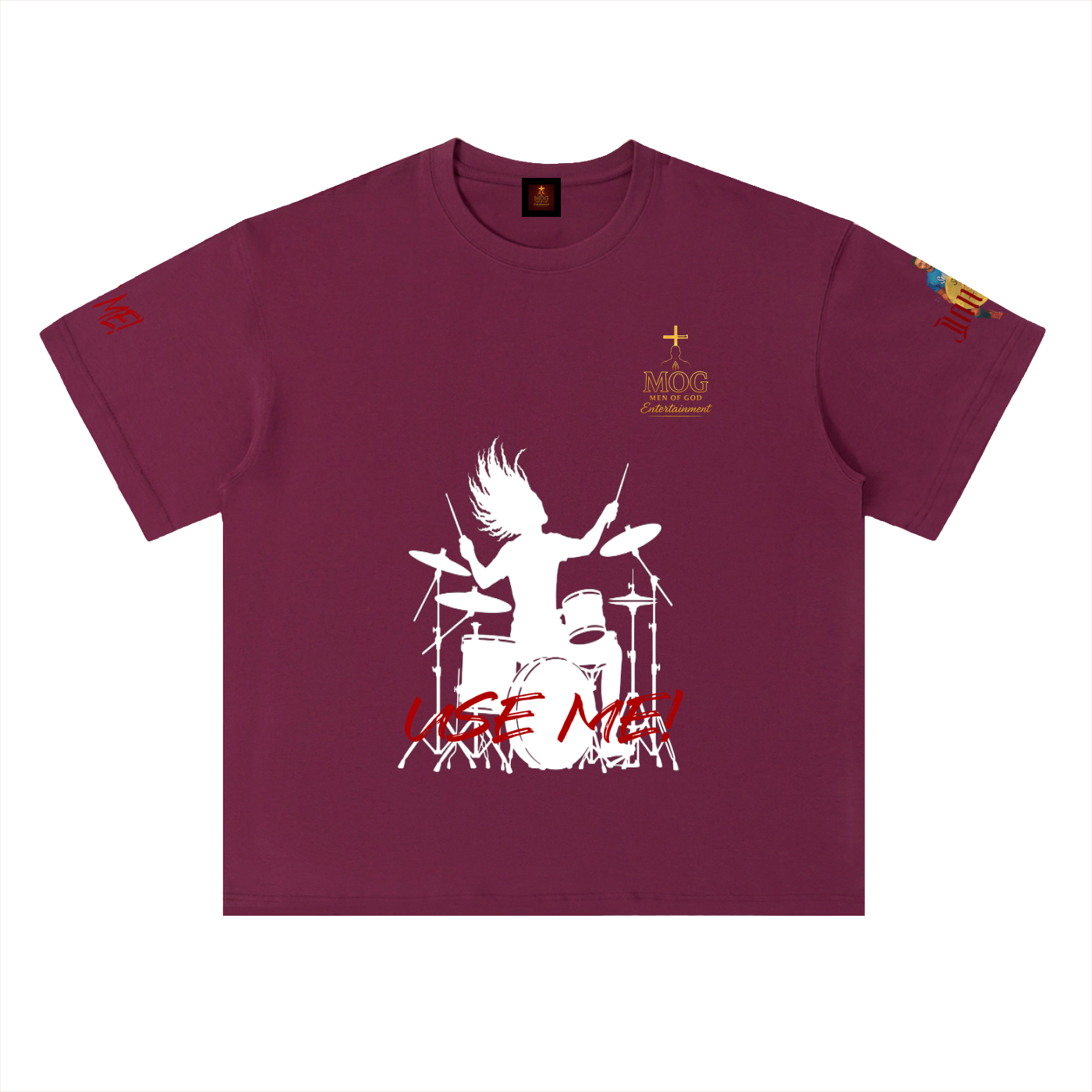 Use Me Drummer (White) - Cotton T-Shirt