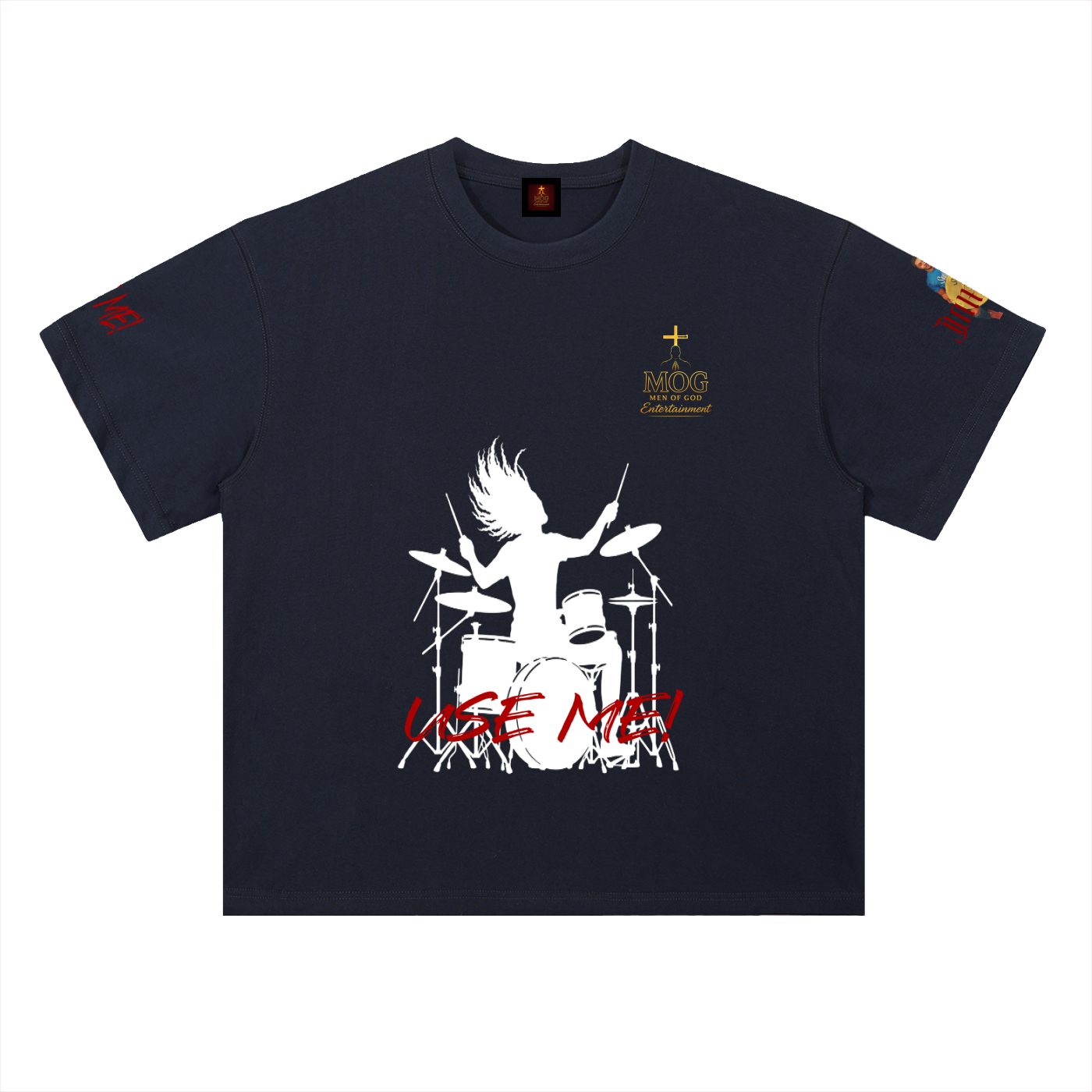Use Me Drummer (White) - Cotton T-Shirt