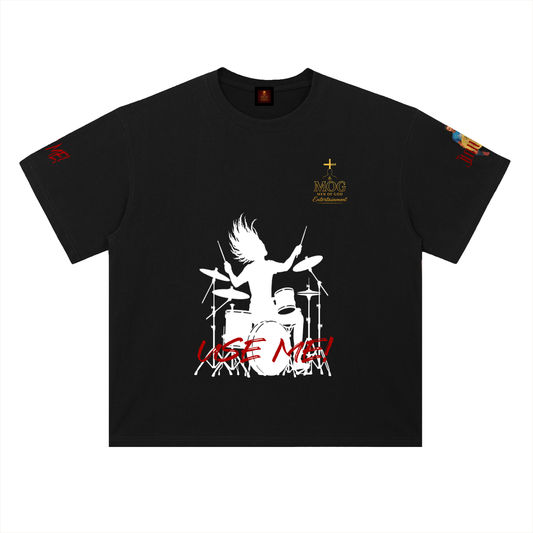 Use Me Drummer (White) - Cotton T-Shirt